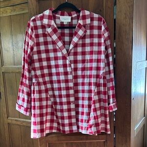 Tuckernuck Red and White Checkered Top